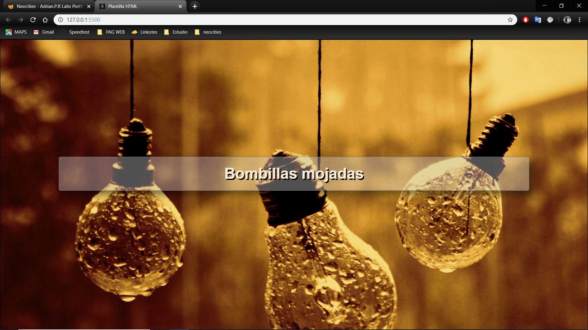 Bombillas mojadas